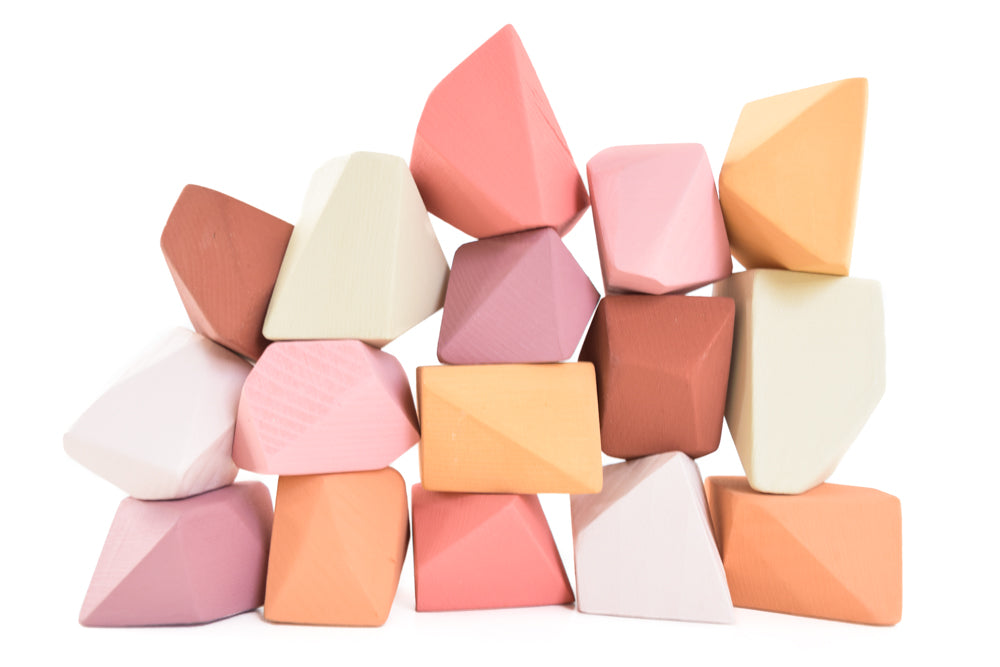 Peach | 16 Set of Rock Blocks